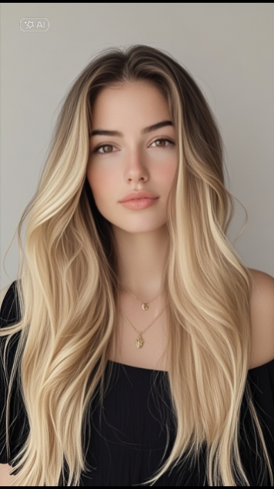 efek rambut blonde 