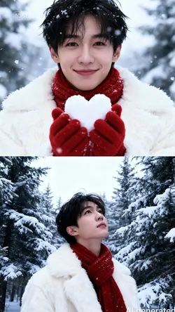 đứng dưới tuyết