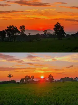 2 foto sunset