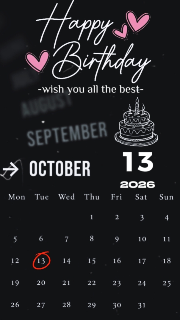 hbd 13 October