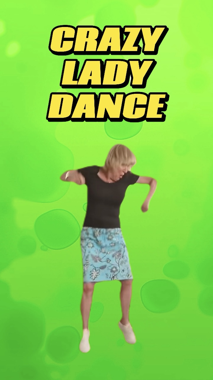 Verrückte Dame tanzt 