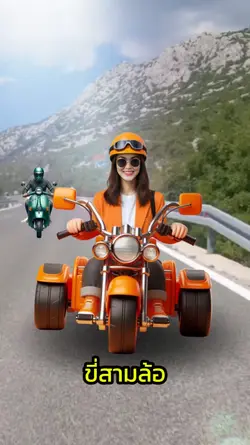 ขี่รถสามล้อ