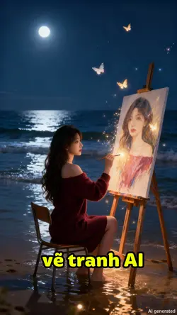 Vẽ tranh trên biển