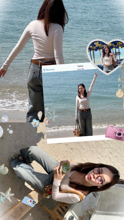 Sua foto na praia