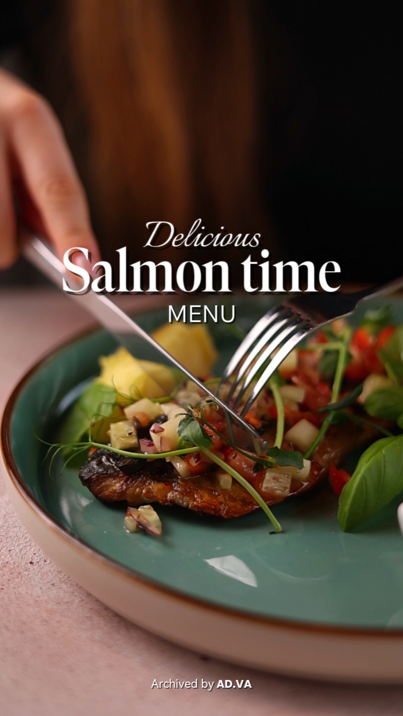 Comida de la hora del salmón