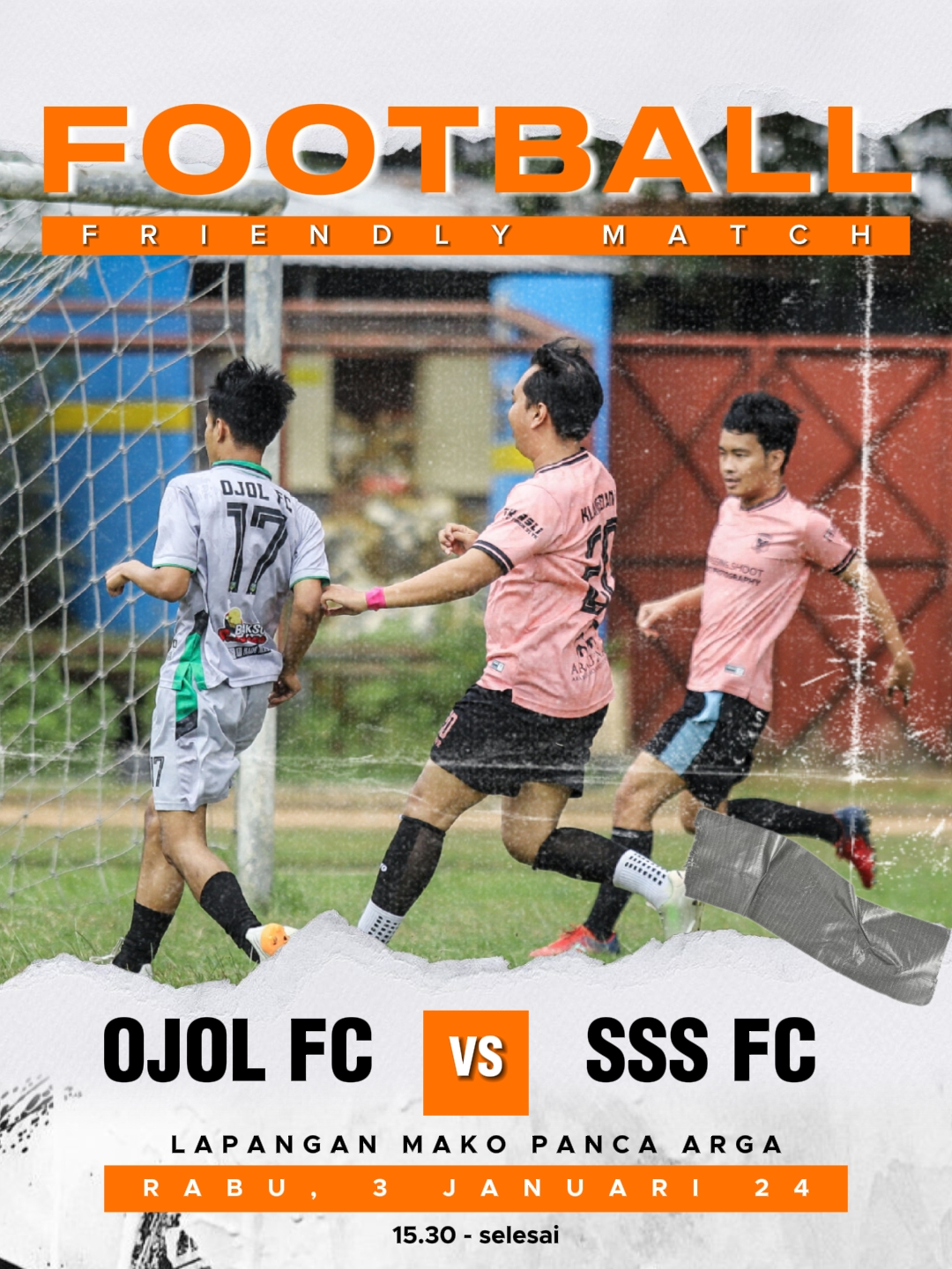 friendly match flyer