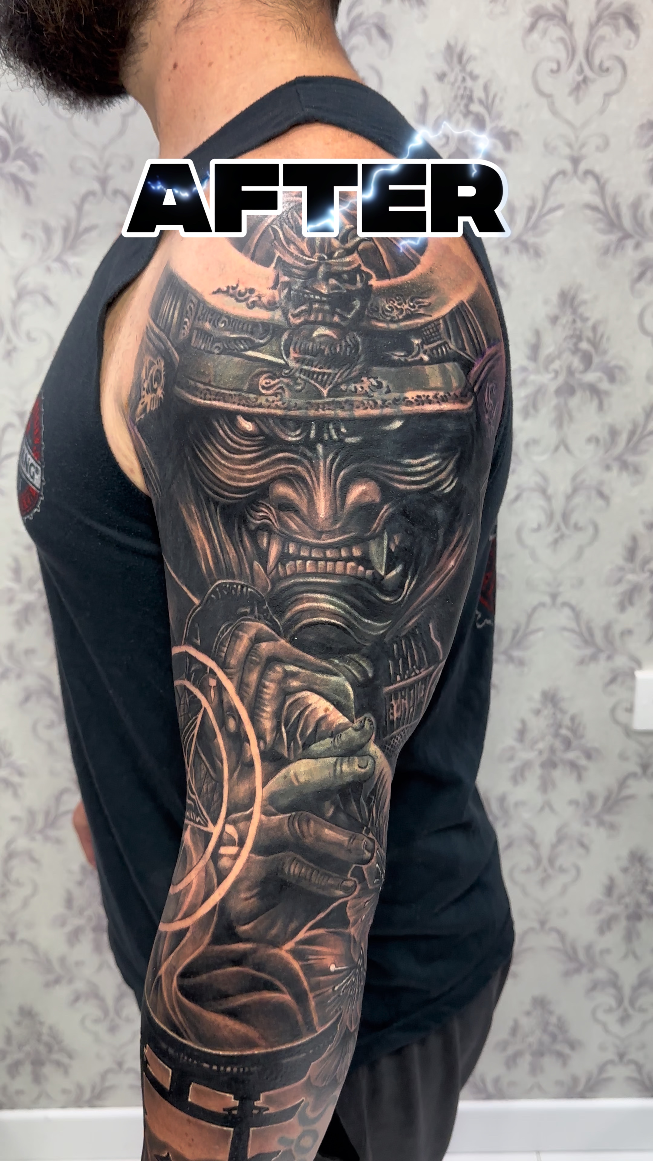 Antes después del tatuaje 