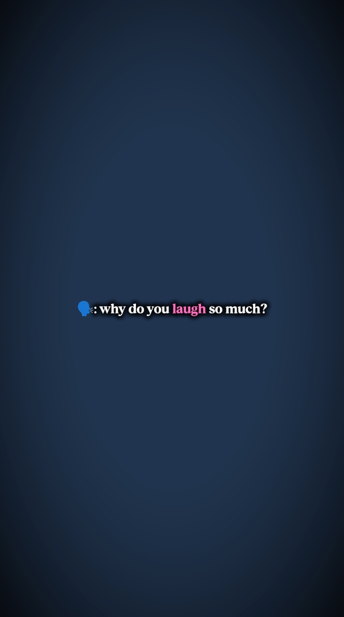 Warum lachst du?