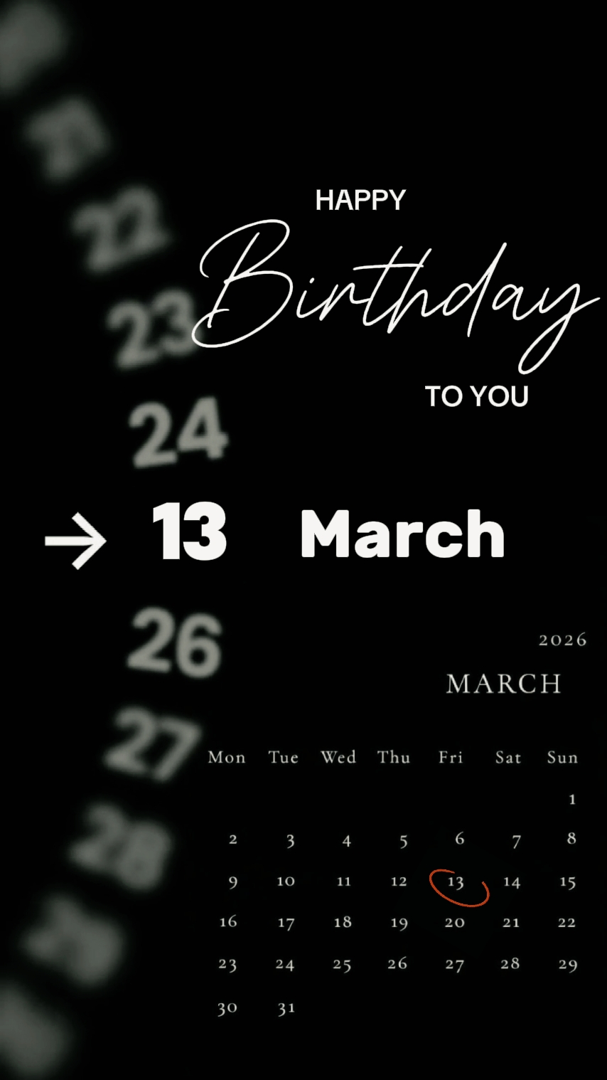 Cumpleaños 13 de marzo