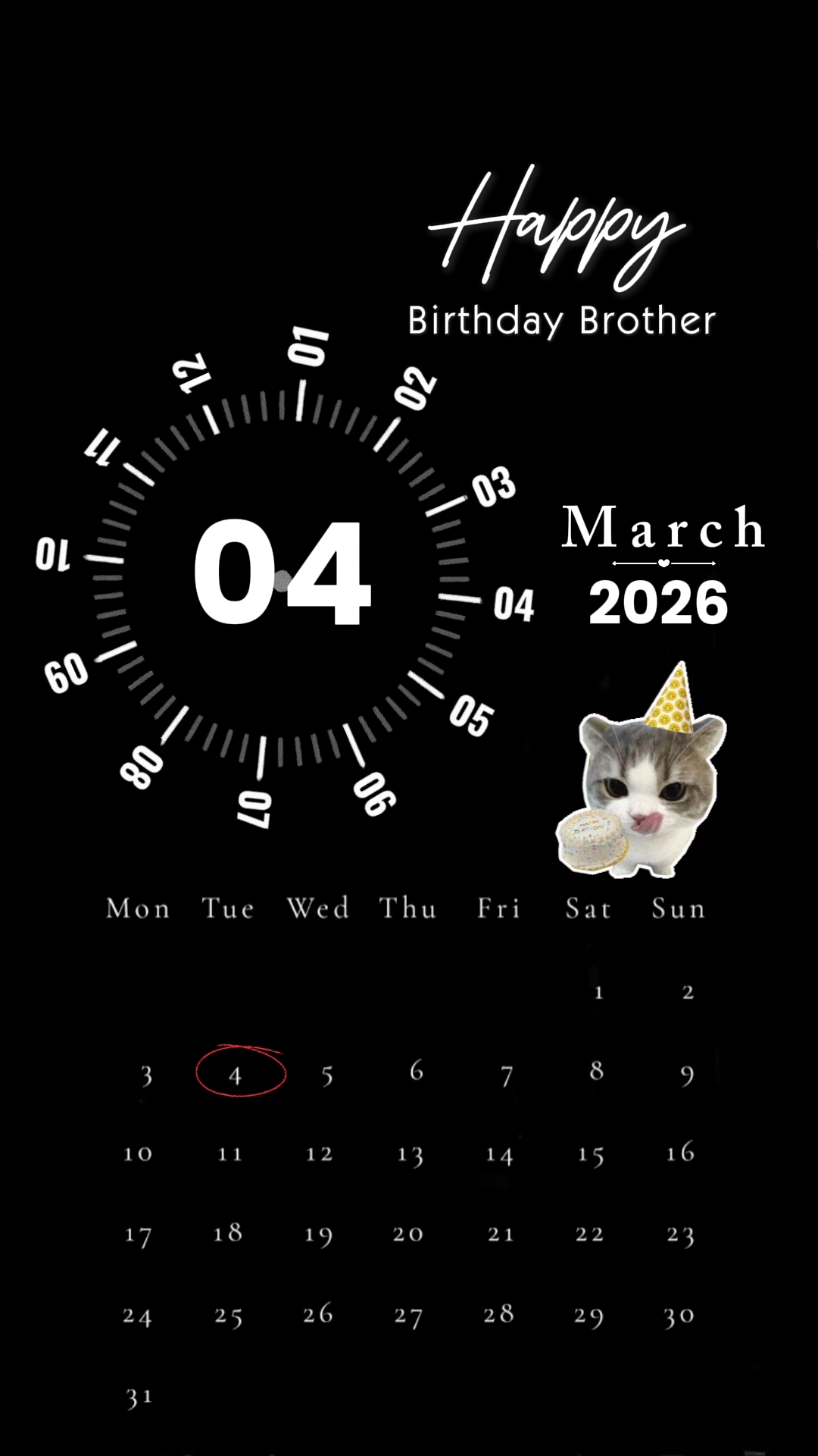 HBD BROTHER 04 MARCH