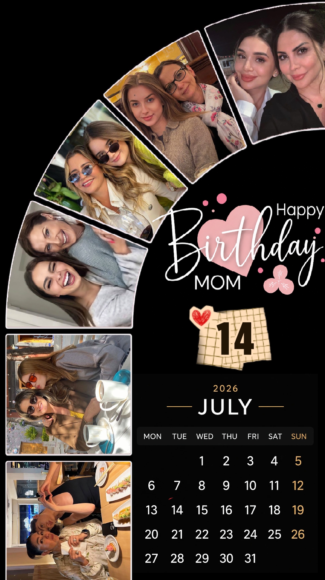 ANIVERSÁRIO MÃE 14 DE JULHO