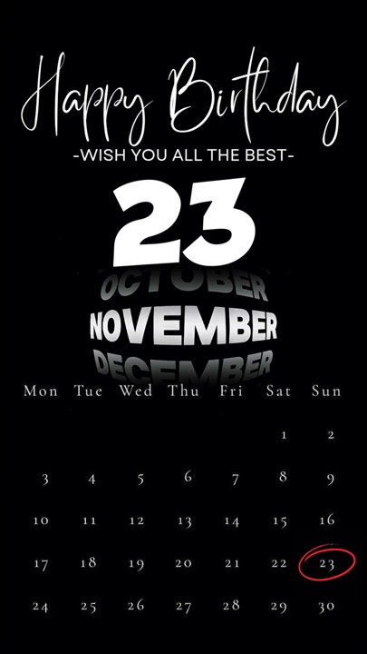 Ulang tahun 23 November