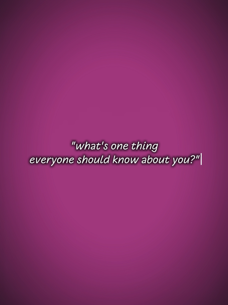 one thing bout u