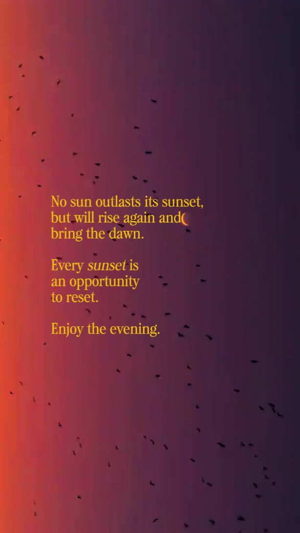 sunset warm wishes