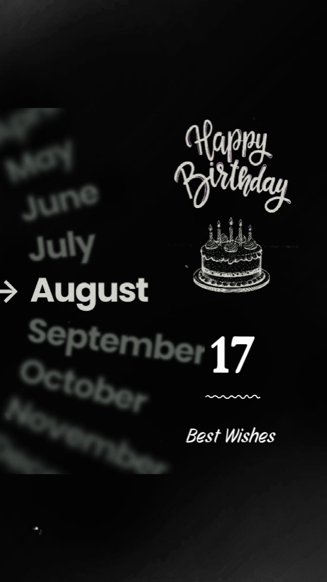 17 AUGUST BIRTHDAY