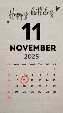HBD 11 NOVEMBER 
