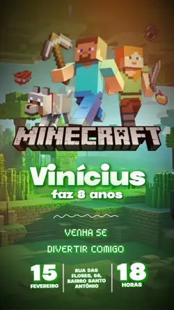CONVITE MINECRAFT