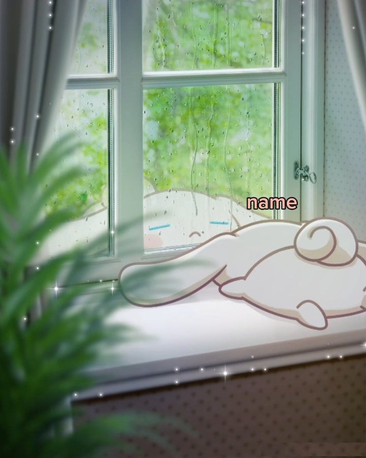 Cinnamoroll y lluvia