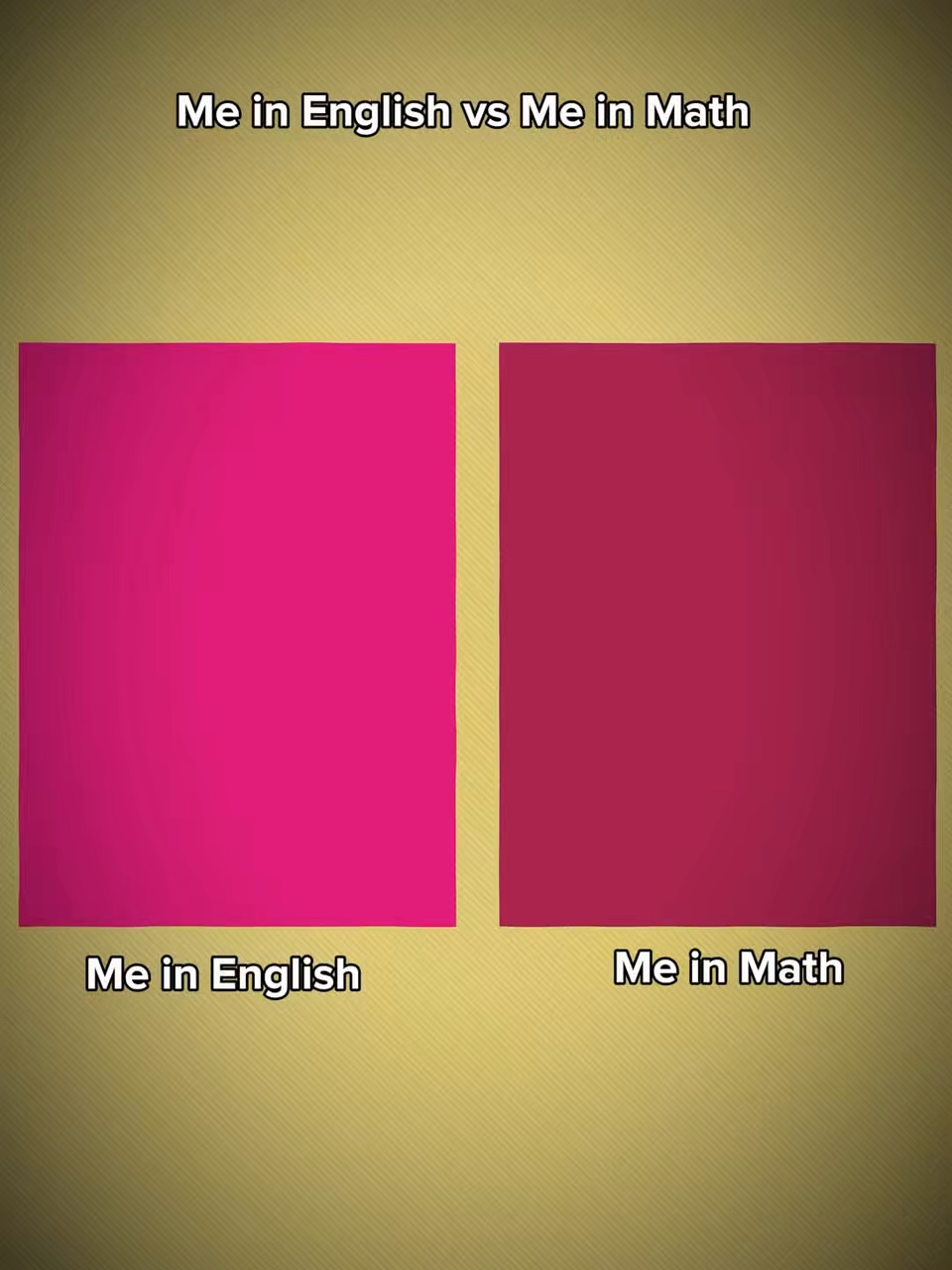 Maths vs anglais