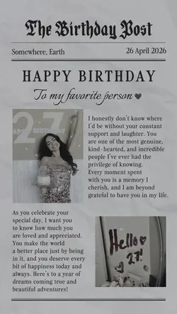 Birthday Newspaper