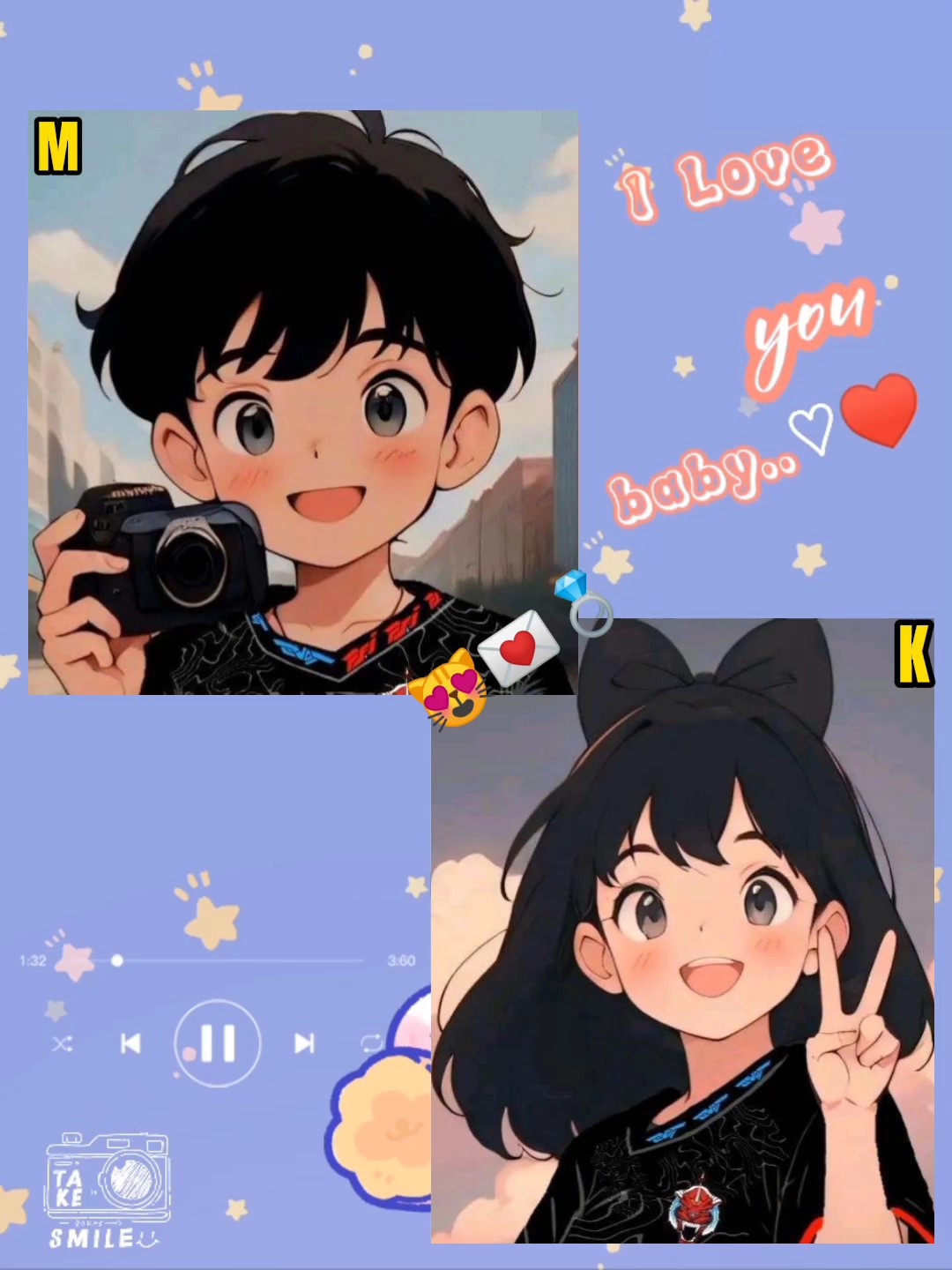 តចាប់គូរ M  V's K