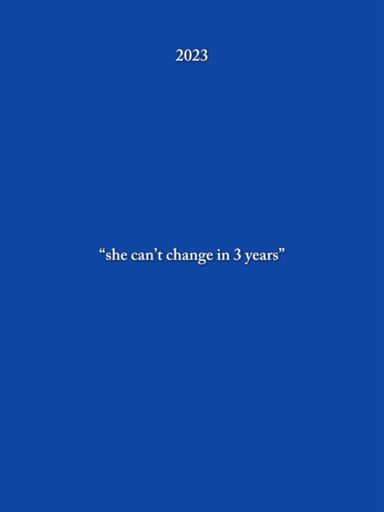 she can’t change
