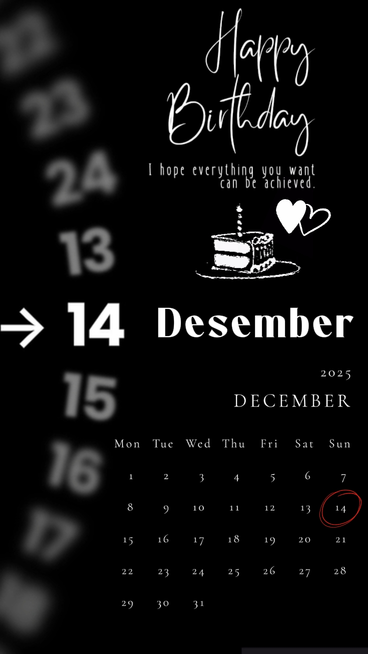 Joyeux anniversaire 14 décembre
