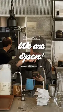 We are open | cafe