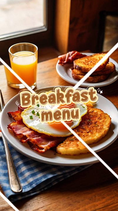 Menu du petit déjeuner