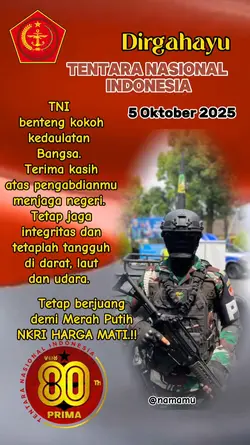 Dirgahayu TNI ke 80