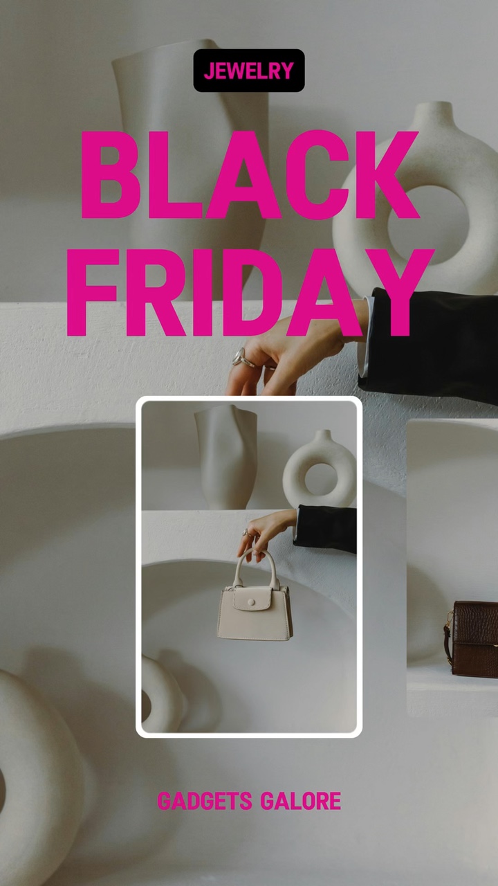 Modèle de l'industrie de la mode de style minimaliste du Black Friday