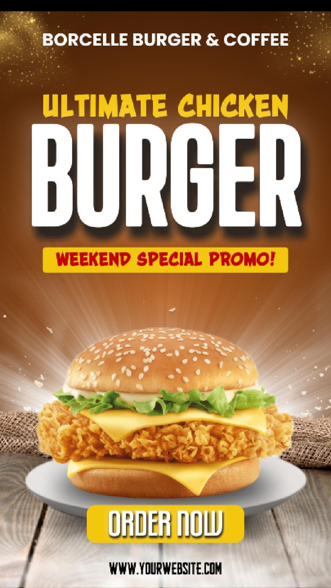 PROMOÇÃO DE COMIDA DE HAMBÚRGUER