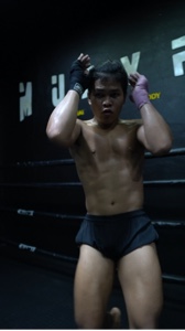 Muaythai action 