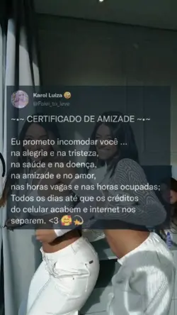 Certificado: Amizade