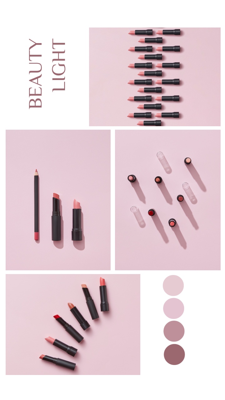 Exhibición de Lápices Labiales y Promoción de Maquillaje