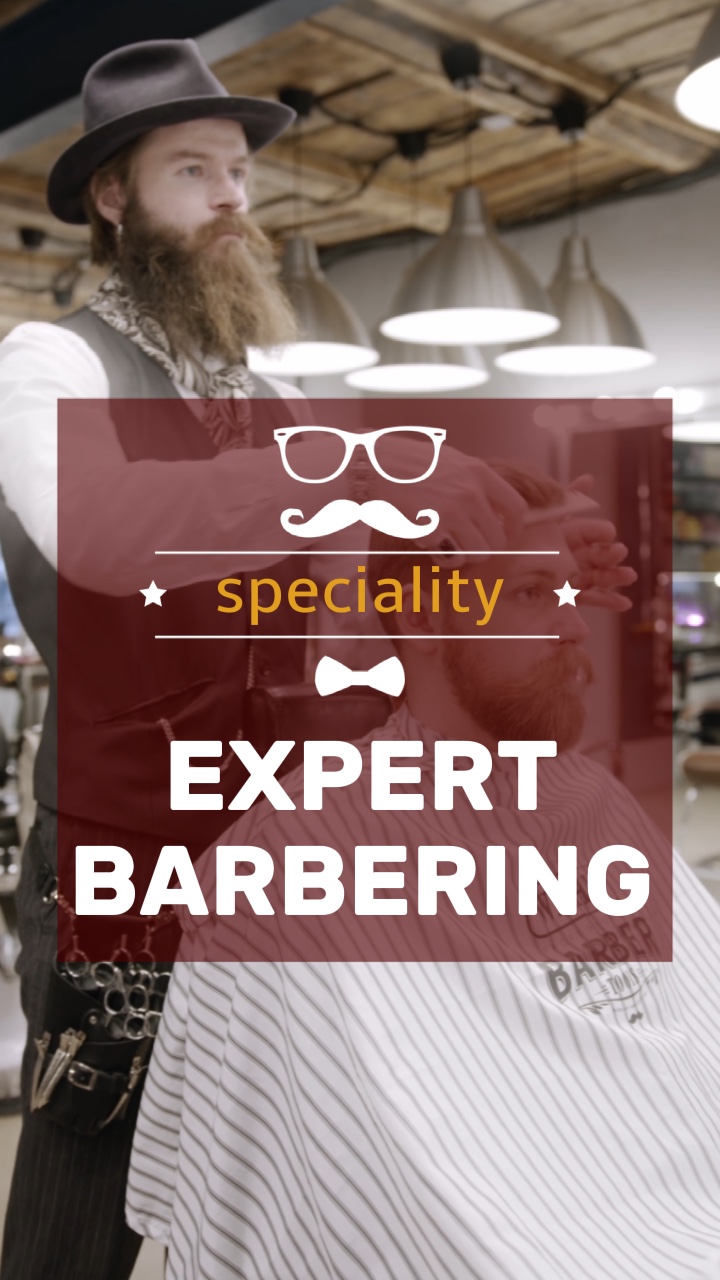 Promoção Barbearia Masculina em estilo minimalista