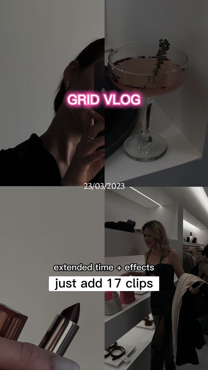 Vlog de cuadrícula extendido