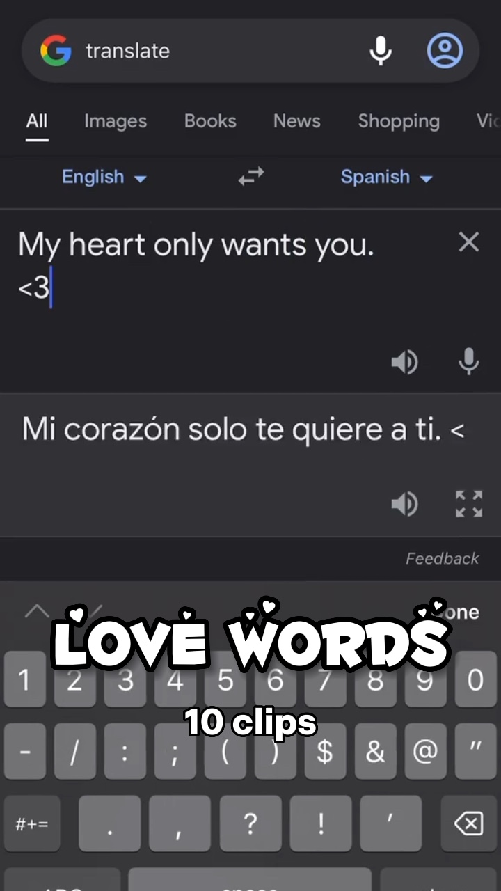 mots d'amour
