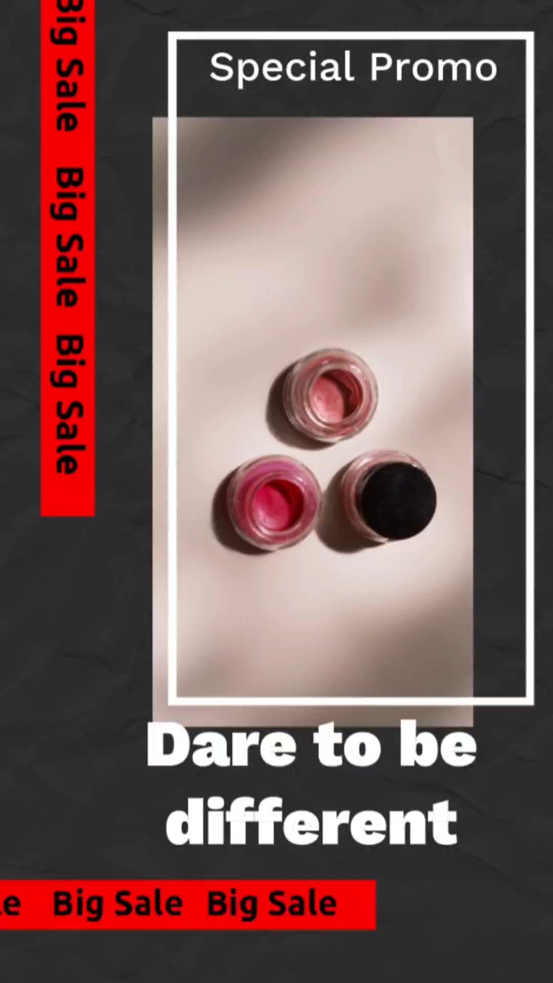 Minimalist Makeup Product Display