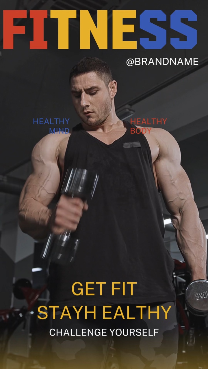 Promotion de produits de fitness de style magazine