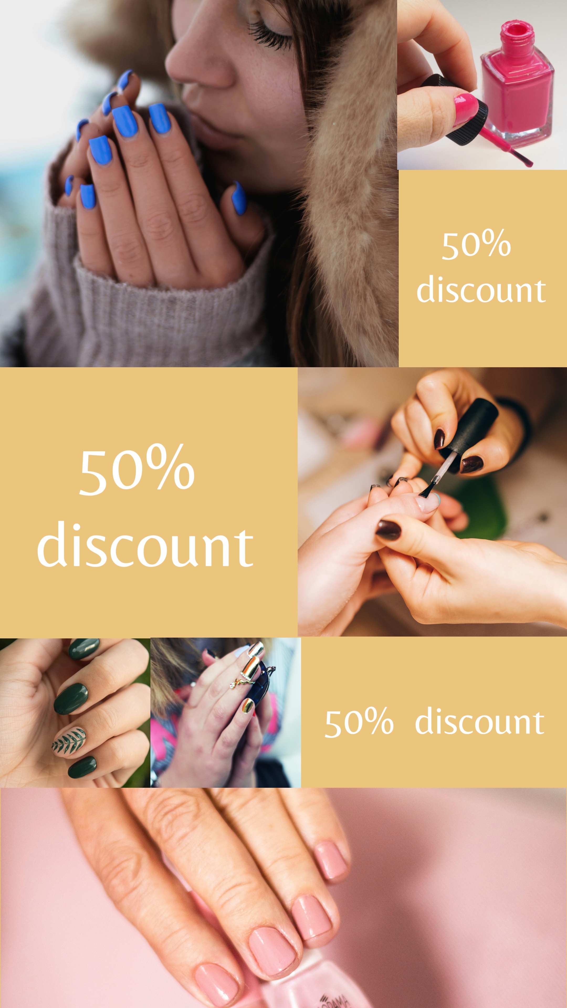 Moda Kart Noktası Nail Art Promosyon Şablonu
