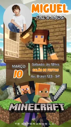 Convite minecraft