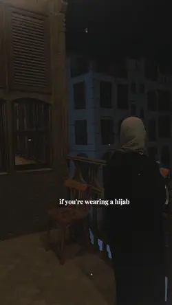 Wearing hijab.