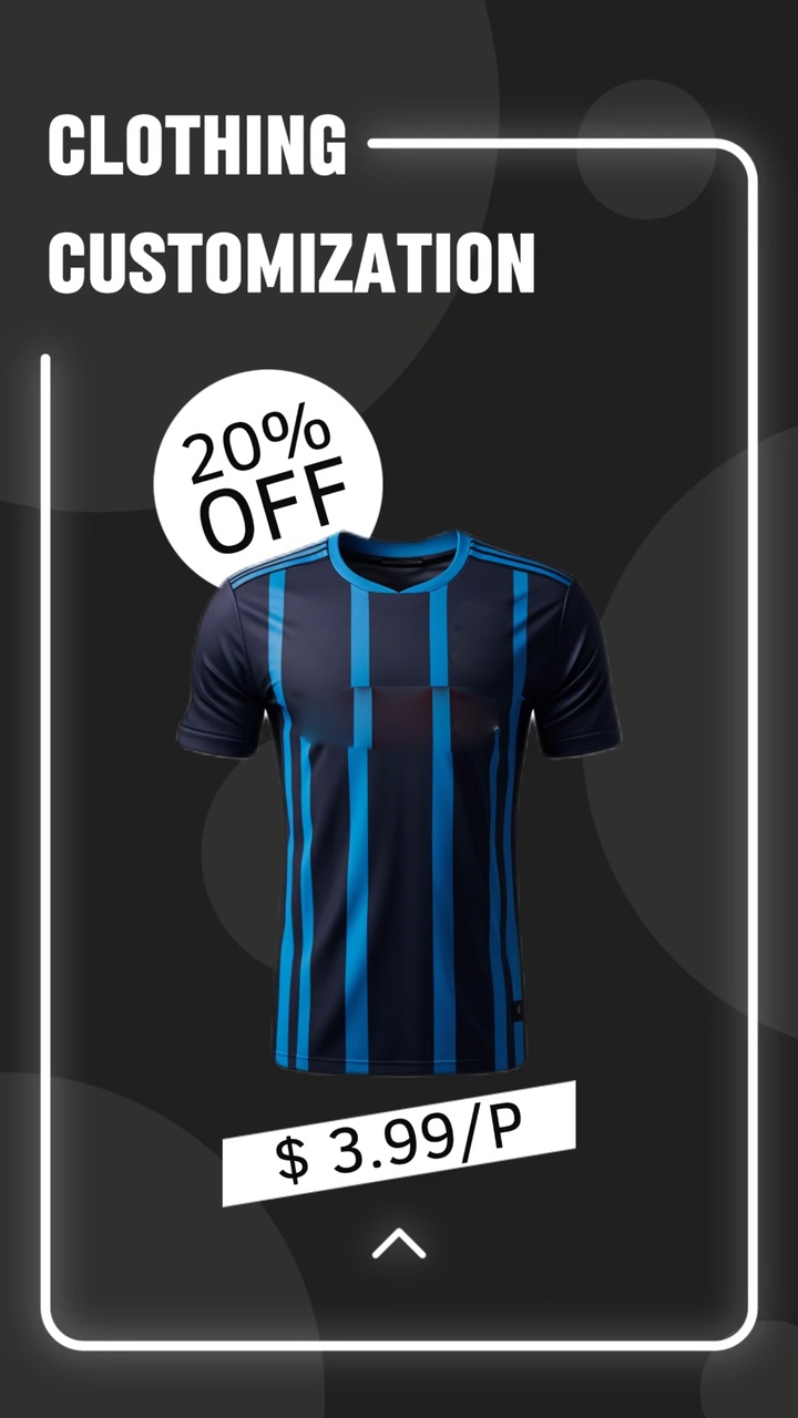 Customized Promotional Video Template For Football Clothing