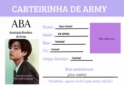 carteirinha de army