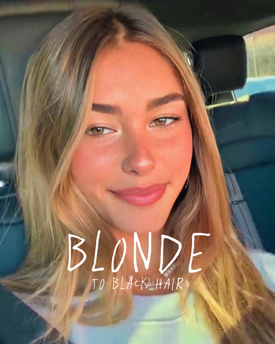 Blonde to black hair