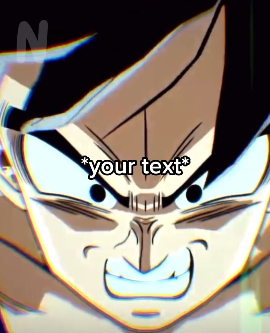 Goku gritando meme