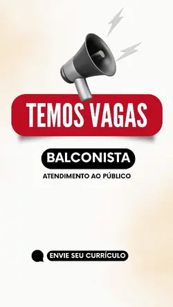 vaga balconista 