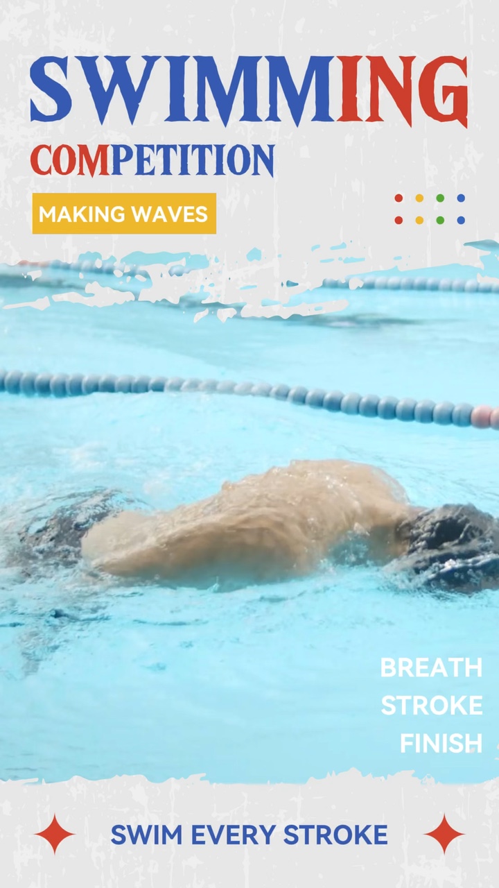 Modelo de vídeo promocional de evento esportivo de cor clara