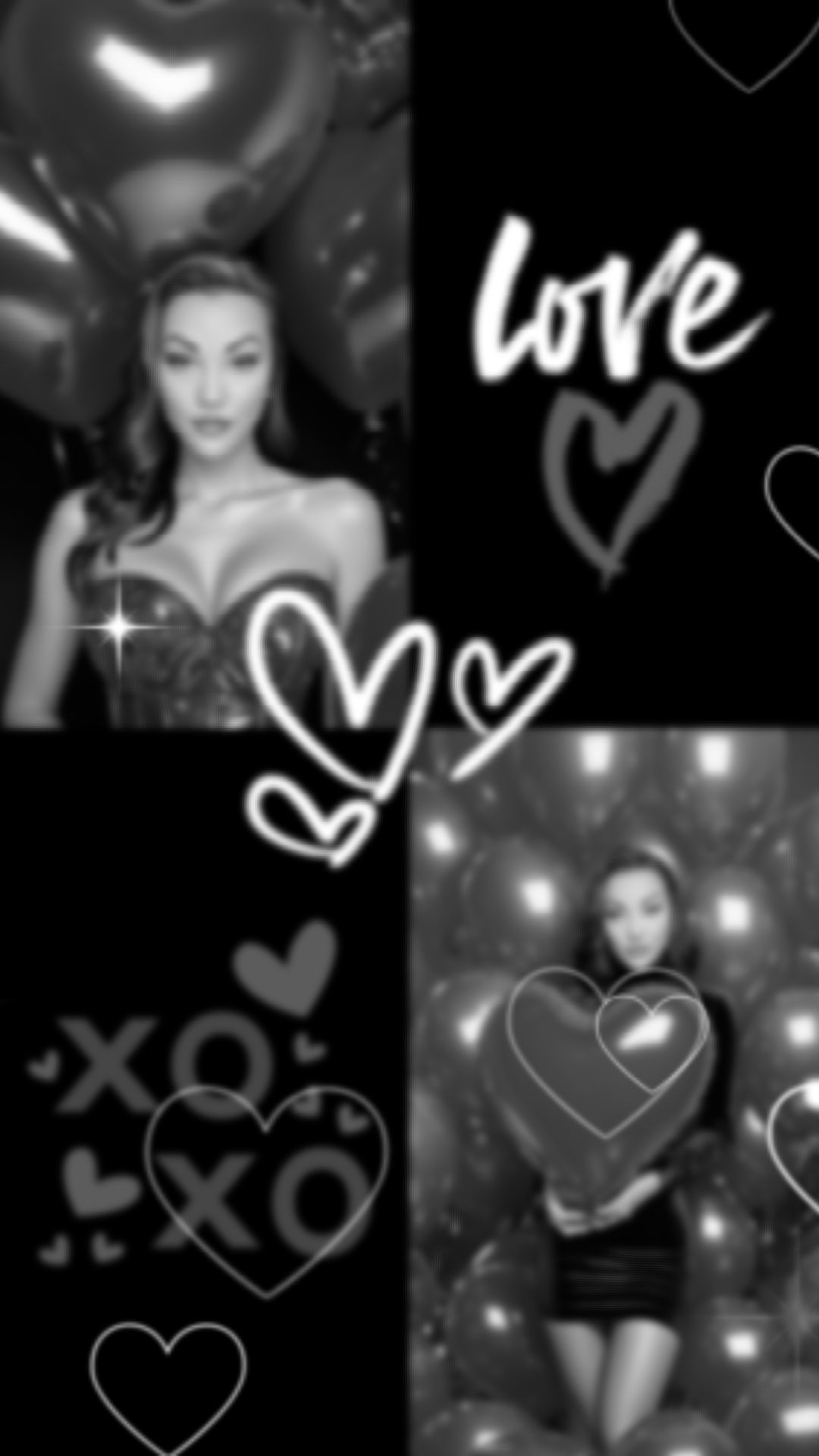 Liebe ❤️ BW 2 Farbe